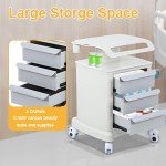 3-Drawer Rolling Medical Trolley Cart