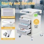 3-Drawer Rolling Medical Trolley Cart