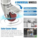 Stainless Steel Prep Table with Wheels and Backsplash