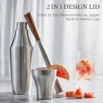 Hybrid Cocktail Shaker with Measuring System - Silver