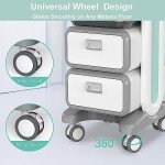 Mobile Medical Cart with Wheels and Drawers