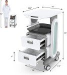 Mobile Medical Cart with Wheels and Drawers
