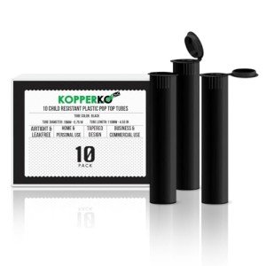 Kopperko 10 Pack Child-Resistant Storage Tubes