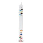 Large 20.5-Inch Glass Galileo Thermometer with Colored Balls