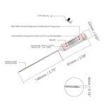 Infrared Cooking Thermometer with Long Probe and Calibration
