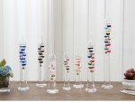 Large 20.5-Inch Glass Galileo Thermometer with Colored Balls