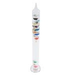 Large 20.5-Inch Glass Galileo Thermometer with Colored Balls