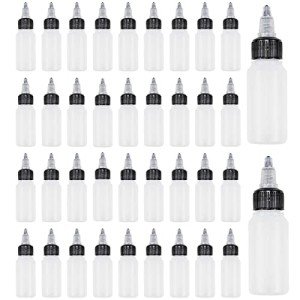 40 Pack 1oz Squeeze Dispensing Bottles - HDPE
