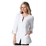Ladies 3/4 Sleeve Smart Lab Coat - White