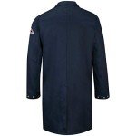 Navy Bulwark FR Men's Snap-Front Lab Coat, Large