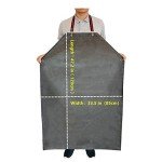 Waterproof Chemical Resistant Rubber Apron, Grey