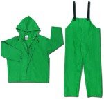 MCR Safety 3882X2 Green 2-Piece Rainsuit