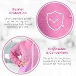 Pink Disposable Lab Coveralls with Hood - Pack of 5