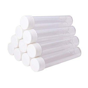 12 Pack 25ml Plastic Vial Tubes with Screw Caps