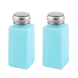 Blue 250ml Plastic Lab Pump Dispensing Bottles (2pcs)