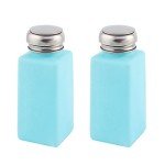 Blue 250ml Plastic Lab Pump Dispensing Bottles (2pcs)