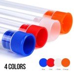 40-Pack Plastic Test Tubes with Rack and Caps