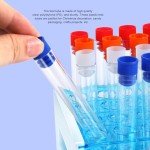 40-Pack Plastic Test Tubes with Rack and Caps