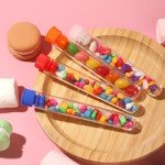 40-Pack Plastic Test Tubes with Rack and Caps