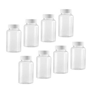 Plastic Lab Reagent Bottles 200ml Wide Mouth (10pcs)