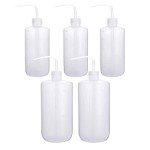 5-Pack Plastic Wash Bottles - 500ml & 1000ml