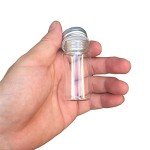 25ml Glass Seal Jars with Silver Caps - 12 Pack