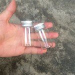 25ml Glass Seal Jars with Silver Caps - 12 Pack