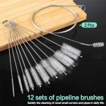 12-Piece Nylon Pipe Cleaner Brush Set