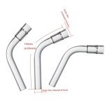 Curved Glass Tube Stem Set - 110mm (3 Pcs)