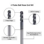 Carbide Ball Nose End Mill for Alloy Steels