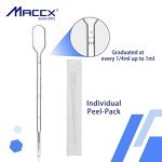 Maccx 100pcs Sterile Graduated Transfer Pipettes