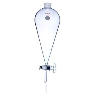 1000mL Pear-Shaped Glass Separatory Funnel