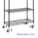 Heavy Duty 5-Shelf Wire Shelving Unit with Wheels