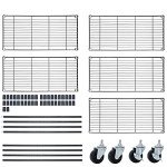 Heavy Duty 5-Shelf Wire Shelving Unit with Wheels