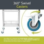 Portable Stainless Steel Lab Cart with Casters