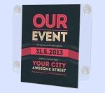 Acrylic Window Sign Holder with Suction Cups