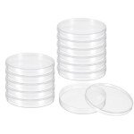 75mm Clear Plastic Petri Dishes with Lid - 12 Pcs