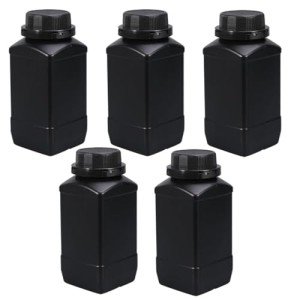 34oz Plastic Lab Reagent Bottles - Set of 5