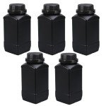 34oz Plastic Lab Reagent Bottles - Set of 5