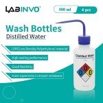 4-Pack 500ml Self-Venting Distilled Water Wash Bottles