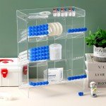 Large Clear Acrylic Test Tube Rack Organizer