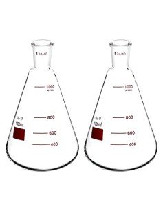 QWORK 1000 mL Borosilicate Glass Flask Set