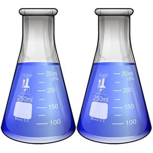 250ml Narrow Mouth Erlenmeyer Flask, Pack of 2
