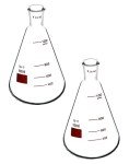 QWORK 1000 mL Borosilicate Glass Flask Set