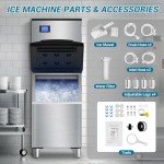 High-Volume Stainless Steel Ice Maker Machine