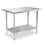Stainless Steel Prep Table with Adjustable Undershelf