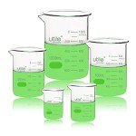Utile Borosilicate Glass Beaker Set, 5 Sizes