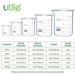 Utile Borosilicate Glass Beaker Set, 5 Sizes