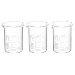 3Pcs 10ml Borosilicate Glass Beakers with Spout