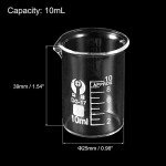 3Pcs 10ml Borosilicate Glass Beakers with Spout